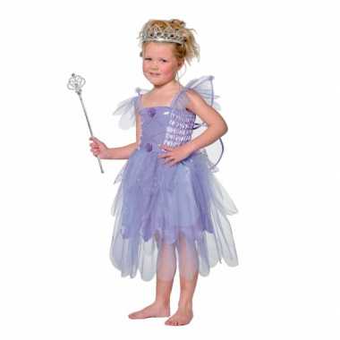 Carnavalsverkleedkleding elf paars kind