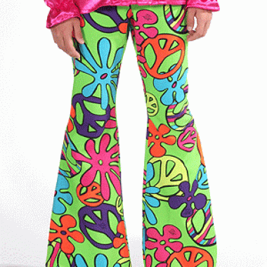 Verkleedkleding hippie kinderbroeken peace