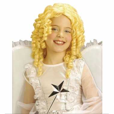 Verkleedkleding  Krullende kinderpruik blonde kleur